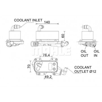 MAHLE Ölkühler,...