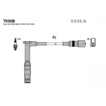 TESLA Zündleitungssatz, T009B