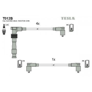 TESLA Zündleitungssatz, T012B