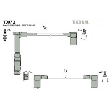 TESLA Zündleitungssatz, T007B