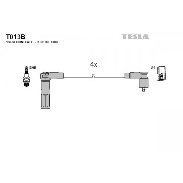 TESLA Zündleitungssatz, T013B