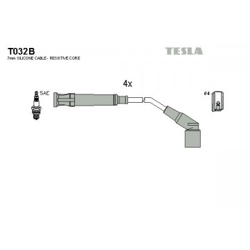 TESLA Zündleitungssatz, T032B