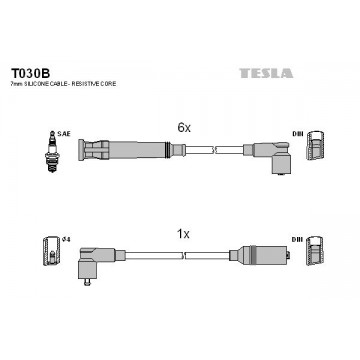 TESLA Zündleitungssatz, T030B