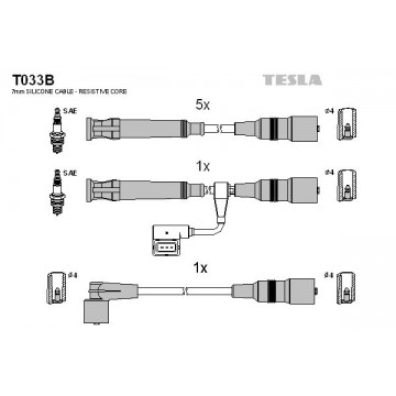 TESLA Zündleitungssatz, T033B