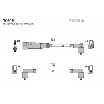 TESLA Zündleitungssatz, T050B