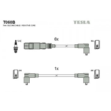 TESLA Zündleitungssatz, T060B