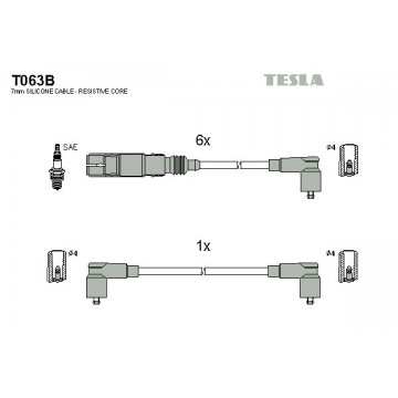 TESLA Zündleitungssatz, T063B