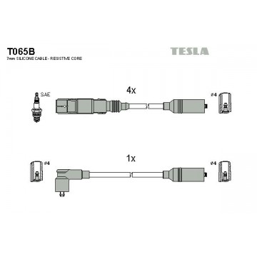 TESLA Zündleitungssatz, T065B