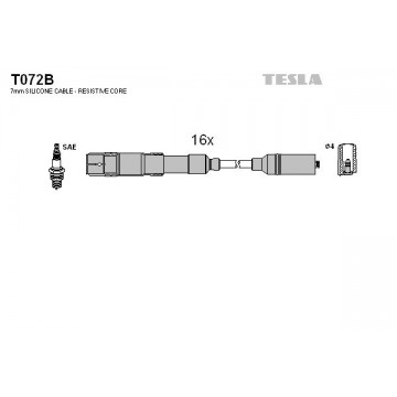 TESLA Zündleitungssatz, T072B