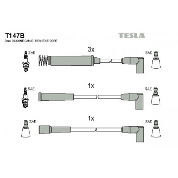 TESLA Zündleitungssatz, T147B