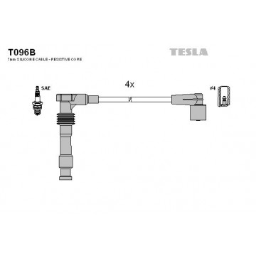 TESLA Zündleitungssatz, T096B