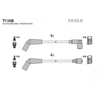 TESLA Zündleitungssatz, T138B