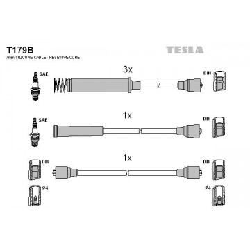 TESLA Zündleitungssatz, T179B