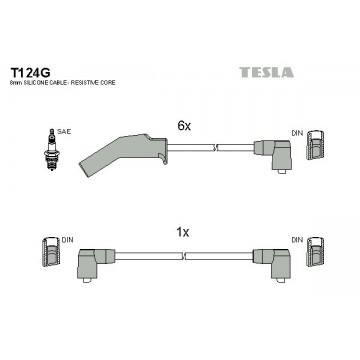 TESLA Zündleitungssatz, T124G