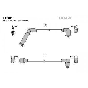 TESLA Zündleitungssatz, T120B