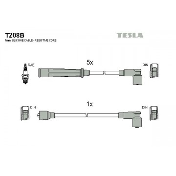 TESLA Zündleitungssatz, T208B