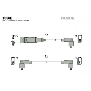 TESLA Zündleitungssatz, T086B