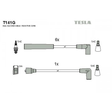 TESLA Zündleitungssatz, T141G