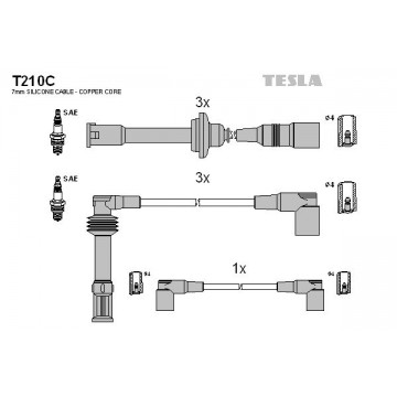 TESLA Zündleitungssatz, T210C