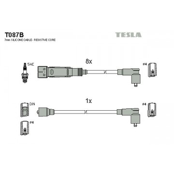 TESLA Zündleitungssatz, T087B