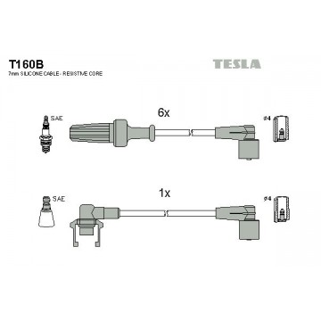 TESLA Zündleitungssatz, T160B