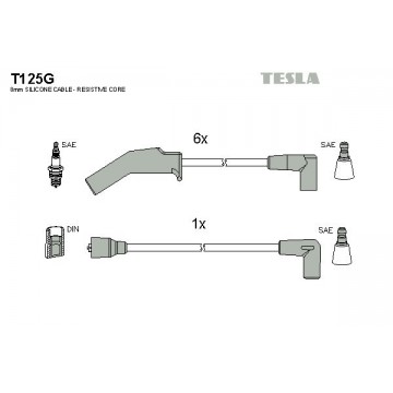 TESLA Zündleitungssatz, T125G