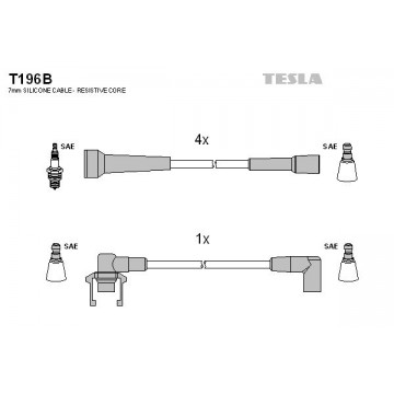 TESLA Zündleitungssatz, T196B