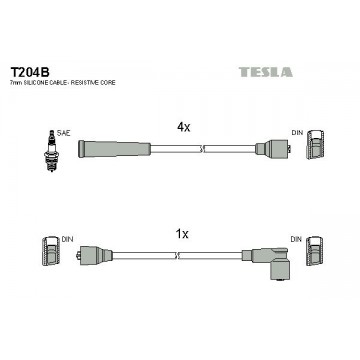 TESLA Zündleitungssatz, T204B