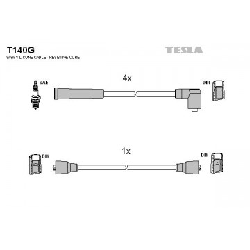 TESLA Zündleitungssatz, T140G