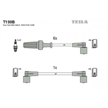 TESLA Zündleitungssatz, T199B