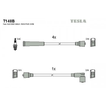 TESLA Zündleitungssatz, T148B