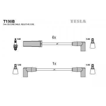 TESLA Zündleitungssatz, T190B