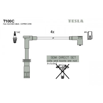 TESLA Zündleitungssatz, T100C