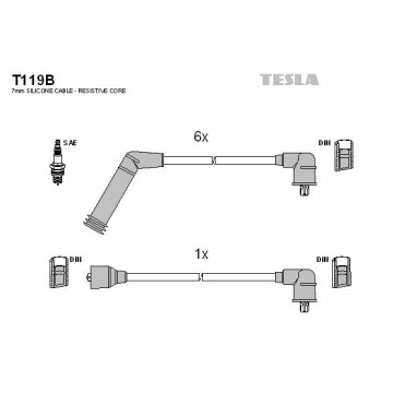 TESLA Zündleitungssatz, T119B