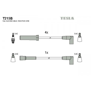 TESLA Zündleitungssatz, T215B