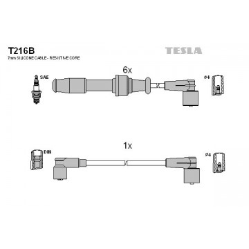 TESLA Zündleitungssatz, T216B