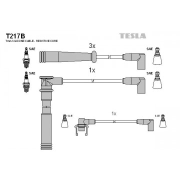 TESLA Zündleitungssatz, T217B