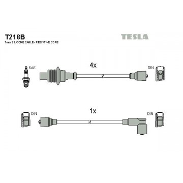 TESLA Zündleitungssatz, T218B