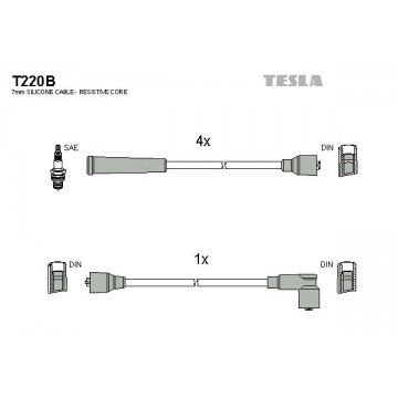 TESLA Zündleitungssatz, T220B