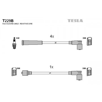 TESLA Zündleitungssatz, T229B