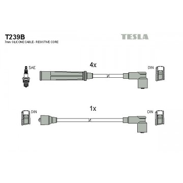 TESLA Zündleitungssatz, T239B