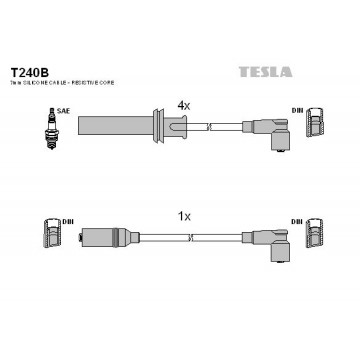 TESLA Zündleitungssatz, T240B