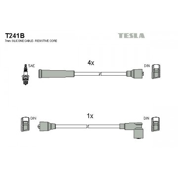 TESLA Zündleitungssatz, T241B