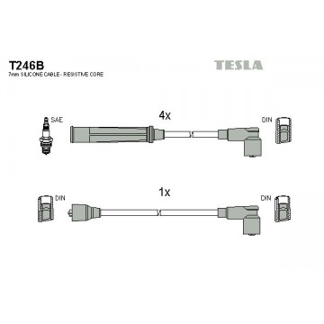 TESLA Zündleitungssatz, T246B