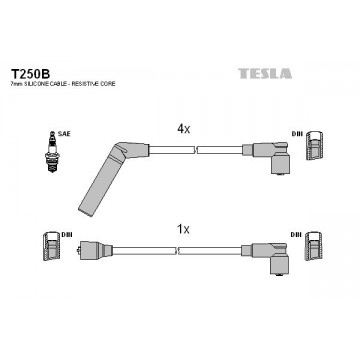 TESLA Zündleitungssatz, T250B