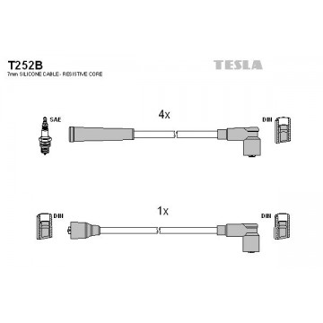 TESLA Zündleitungssatz, T252B