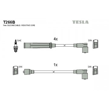 TESLA Zündleitungssatz, T266B