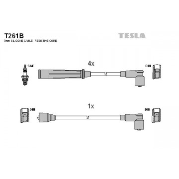 TESLA Zündleitungssatz, T261B