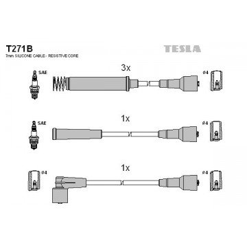 TESLA Zündleitungssatz, T271B