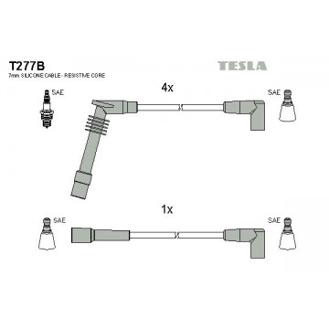 TESLA Zündleitungssatz, T277B